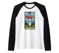 La Carta del Tarot Mago Amanita Muscaria Fly Agaric Hongo Camiseta Manga Raglan