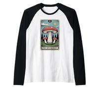 La Carta del Tarot micólogo Cottagecore Amante de los Hongos Camiseta Manga Raglan