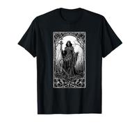La carta del tarot retro del esqueleto de la hechicera Camiseta