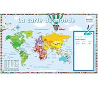 La carte du monde: Avec une zone effaçable pour s'entraîner