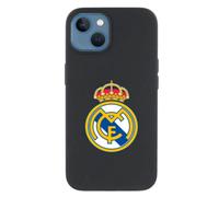 LA CASA DE LAS CARCASAS Carcasa para iPhone 13 Real Madrid con escudo de silicona líquida para proteger tu teléfono. Capa suave oficial Real Madrid