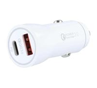 LA CASA DE LAS CARCASAS - Cargador Blanco- Cargador Coche - USB + C