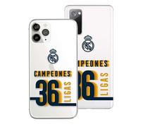 LA CASA DE LAS CARCASAS Funda Oficial Real Madrid Tough para Samsung Galaxy A12 - M12 - (36 Ligas) Funda con Licencia Oficial del Real Madrid C.F.