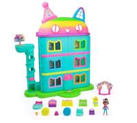 LA CASA DE MUÑECAS DE GABBY - CASA DE MUÑECAS FESTIVA GABBY'S DOLLHOUSE CON SONIDOS + FIGURA GABBY + 10 ACCESORIOS ARCOIRIS + 2 CAJAS SORPRESA - 6071380 - Juegos Infantiles - Juguetes Niños 3 años +