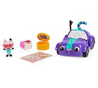 LA CASA DE MUÑECAS DE GABBY - COCHE CARLITA - Vehículo Carlita con figura coleccionable de Pandy Patitas y 2 accesorios de La Casa de Muñecas de Gabby - 6062145 - Juguetes Niños 3 años +