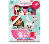 La Casa de Muñecas de Gabby en Navidad Cuentos y aventuras - Libros de actividades para niños, cuento de 10 páginas y 4 figuras
