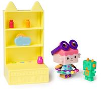 LA CASA DE MUÑECAS DE GABBY - PACK FIGURA BABY BOX GABBY'S DOLLHOUSE, MINIGATO ROBOT, ESTANTERÍA, CAJA SORPRESA Y ACCESORIOS - 6070093 - Juguetes Niñas 3 años + - Regalo Niña 3 años +