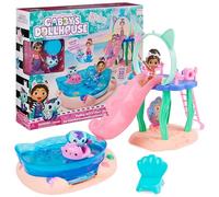 Gabby's Dollhouse LA CASA DE MUÑECAS DE GABBY - Piscina con Figura de Gabby y Siregata, Colas de Sirena que Cambian de Color y Accesorios de Piscina - 6067878 - Juguetes Niñas 3 Años + Regalo Niña 3 años +