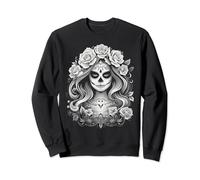 La Catrina Día de los Muertos Cráneo de Azúcar Mujeres Grunge Vintage Sudadera