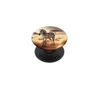 La Cebra en la Sabana Libertad en la Naturaleza PopSockets PopGrip Adhesivo