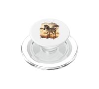 La Cebra en la Sabana Libertad en la Naturaleza PopSockets PopGrip para MagSafe