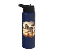 La cebra en la sabana Libertad en la naturaleza Stainless Steel Insulated Water Bottle