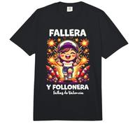 La celebración de Las Fallas de Valencia Fallera Y Follonera Comfort Colors Adult Heavyweight T-Shirt