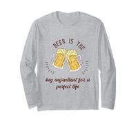 La cerveza es el ingrediente clave para una vida perfecta Regalo divertido Manga Larga