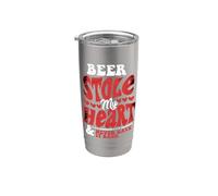 La cerveza robó mi corazón nunca lo devolvió Vaso térmico de acero inoxidable de doble pared