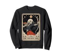 La Chica Arquero Arco y Flecha Tarot Esqueleto Sudadera