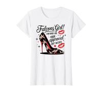 ¡La Chica de Falcon! Soy quien Soy. Tu aprobación no es necesaria. Camiseta gráfica económica, Mujer, Blanco, M