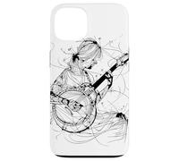 La chica del banjo dibuja una banda de bluegrass para chicas Carcasa para iPhone 13