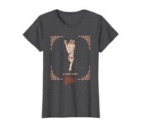 La Chica del espectáculo de Cabaret de Betty Boop Camiseta, Mujer, Jaspeado Oscuro, XS