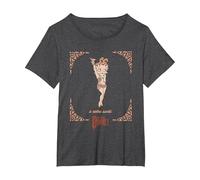 La Chica del espectáculo de Cabaret de Betty Boop Camiseta, Mujer Tallas Grandes, Jaspeado Oscuro, 2XL Grande