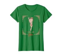 La Chica del espectáculo de Cabaret de Betty Boop Camiseta, Mujer, Verde Kelly, XS