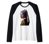 La Chica del Pendiente de Perla: por Johannes Vermeer Camiseta Manga Raglan
