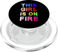 La Chica Está Llamas Divertido Cumpleaños Hermoso Orgulloso PopSockets PopGrip para MagSafe