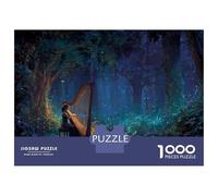 La Chica Que Toca el Arpa Rompecabezas 1000 Piezas De Madera para Adultos Y Niños Bosque Fantástico Puzzles Adultos Juguetes 52x38cm/1000pcs