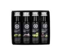 La Chinata Aceite de Oliva Virgen Extra - Estuche Degustación con 4 Variedades : Hojiblanca, Arbequina, Picual, Manzanilla | 2 Pack Gourmet Ideal para Regalar | Cata de AOVE | 25 ml Cada Uno (4)