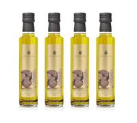La Chinata Condimento de Aceite de Oliva Virgen Extra con Trufa Negra Tuber Aestivum - Sabor Gourmet Suave y Elegante - Ideal para Pasta, Arroces, Huevos y Carnes - 250 ml (Pack 4)