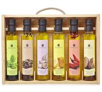 La Chinata Condimentos Premium Aceite de Oliva Virgen Extra con Trufa, Ajo, Guindilla, Albahaca, Boletus Eduli, Pimientas, Limón, Romero, Guindilla, Cebolla y Brasa (Estuche 6, Condimentos)