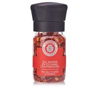 La Chinata - Molinillo de Sal Marina en Escamas con Pimentón (35 g) - Sal del Mediterráneo