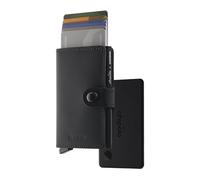 La Chipolo x Secrid Miniwallet Rastreable, Cartera Slim de Cuero | con rastreador recargable Chipolo CARD, funciona con Apple Find My o Google Find Hub, con Llama tu móvil (Negro)