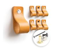 LA CHUECA POLO TIRADOR de CUERO para Mueble Armario o Cajon. 100% Vacuno GENUINO Argentino (6 pcs) - Original (SMALL, Suela)