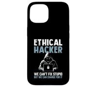 La ciberseguridad de un hacker ético no puede arreglar estúpido, puede cobrar Carcasa para iPhone 15