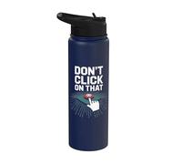 La ciberseguridad no haga clic en esa advertencia Stainless Steel Insulated Water Bottle