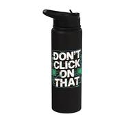 La ciberseguridad no haga clic en esa advertencia Stainless Steel Insulated Water Bottle