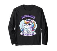 La Ciencia es mágica Vibraciones de Unicornio Manga Larga