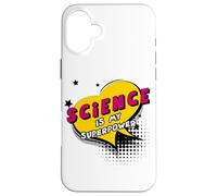 La Ciencia es mi Superpoder - Estilo de cómic Mujeres Hombres Niños Carcasa para iPhone 16 Plus