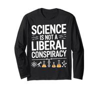 La Ciencia no es una conspiración Liberal Cita Divertida Manga Larga