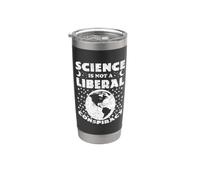 La ciencia no es una conspiración liberal - Funny Science Politics Vaso térmico de acero inoxidable de doble pared