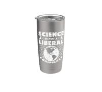 La ciencia no es una conspiración liberal - Funny Science Politics Vaso térmico de acero inoxidable de doble pared