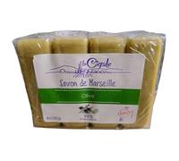La Cigale Jabón auténtico de Marsella con aceite de oliva, 4 x 100 g
