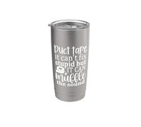 La cinta adhesiva no puede arreglar estúpida, pero puede amortiguar el sonido Vaso térmico de acero inoxidable de doble pared