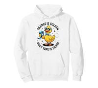 La Cinta Adhesiva People Annoy Me Silence Is Golden Duct Tape es Plateada Sudadera con Capucha