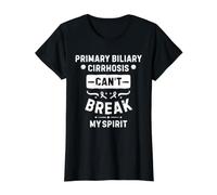 La cirrosis biliar Primaria no Puede Romper mi espíritu Camiseta gráfica económica, Mujer, Negro, L