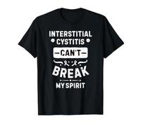 La cistitis intersticial no Puede Romper mi espíritu Camiseta gráfica económica, Hombre, Negro, XL