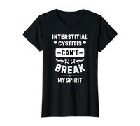 La cistitis intersticial no Puede Romper mi espíritu Camiseta gráfica económica, Mujer, Negro, S