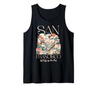 La ciudad de San Francisco junto al horizonte de la bahía Golden G Bridge Camiseta sin Mangas