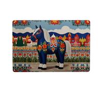 La ciudad natal del caballo Dala, esta pintura metálica impresa de ancho completo y una sola cara no se deforma ni se oxida fácilmente, y es resistente al desgaste y duradera. El diseño de esquina